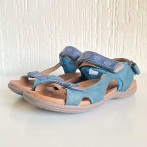 Cobb Hill Blue and Tan Strap Walking Sandals Size 8
